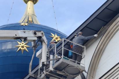 Защита фасада Спасо-Преображенского собора гидрофобизатором Типром У — Работы выполнены силами ООО «СИМС»  — фото